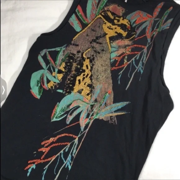 NWOT Free people beaded jungle cat tunic - Picture 8 of 8